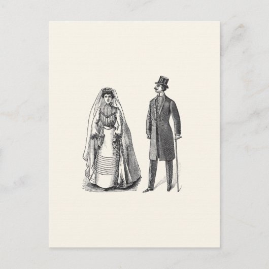 Carte postale Réponse de la mariée et de la chambr (Devant)