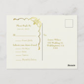 Carte Postale Réponse de mariage Buchanan Tartan  (Dos)