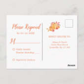 Carte Postale Réponse de mariage Lumières d'automne Récolte de c (Dos)