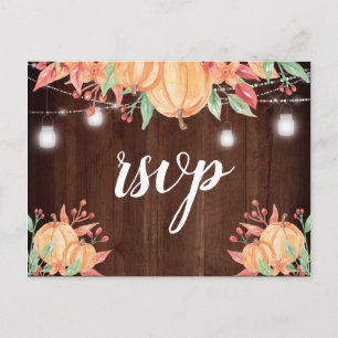 Carte Postale Réponse de mariage Lumières d'automne Récolte de c