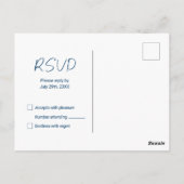 Carte Postale Réponse des chaises de plage RSVP (Dos)