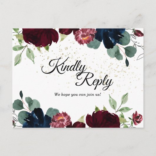 Carte postale Réponse du Mariage de fête d'été (Devant)