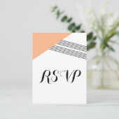 Carte postale Réponse géométrique orange (Debout devant)