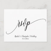 Carte Postale Réponse RSVP de l'événement Mariage de code QR sim (Devant)