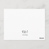 Carte Postale Réponse RSVP Élégante Écriture Bohème pour Mariage (Dos)