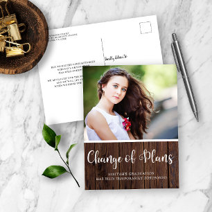 Carte Postale Report de la graduation du bois rustique