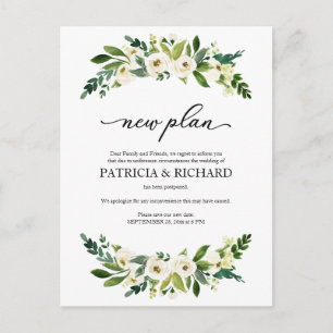 Carte Postale Report de mariage nouvelle planification florale v