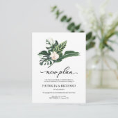 Carte Postale Report du Mariage floral tropical Nouveau plan (Debout devant)