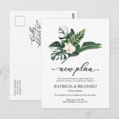 Carte Postale Report du Mariage floral tropical Nouveau plan (Devant / Derrière)