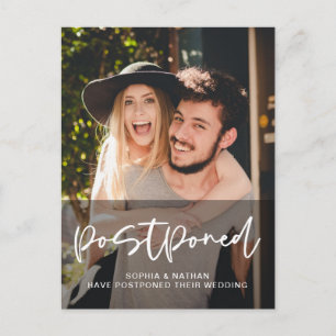 Carte Postale Report du Mariage photo Changement de date