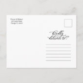 Carte Postale Report Mariage floral simple et chic (Dos)