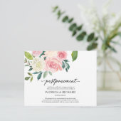 Carte Postale Report Mariage floral simple et chic (Debout devant)
