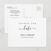 Carte Postale Report minimum du Mariage Modifier la date (Devant / Derrière)