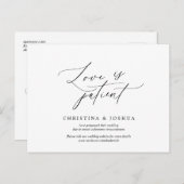Carte Postale Report simple et Faire-part de mariage minimal (Devant / Derrière)