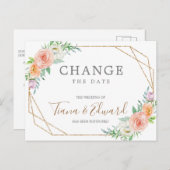 Carte postale reportée du Mariage de modification  (Devant / Derrière)