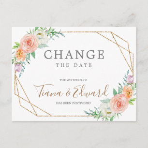 Carte postale reportée du Mariage de modification 