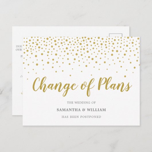 Carte postale reportée du Mariage de modification  (Devant / Derrière)