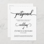 Carte Postale Reportée Faire-part Mariage Élégante calligraphie (Devant / Derrière)