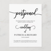 Carte Postale Reportée Faire-part Mariage Élégante calligraphie (Devant)