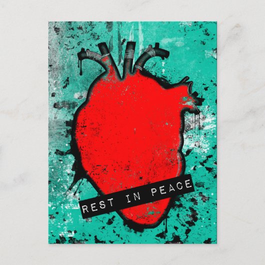 Carte Postale repos en paix emo coeur (Devant)