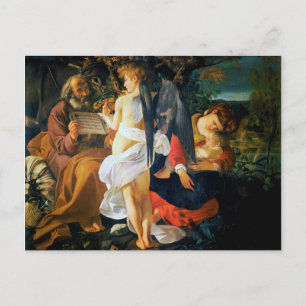 Carte Postale Repos sur le vol vers l'Egypte par Caravaggio (159