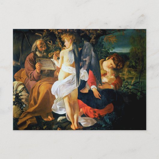 Carte Postale Repos sur le vol vers l'Egypte par Caravaggio (159 (Devant)