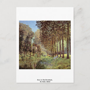 Carte Postale Repose À La Riverbank, Par Sisley Alfred