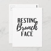 Carte Postale Repose de la face de Brunch (Devant / Derrière)