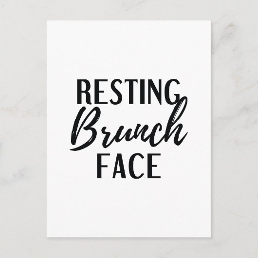 Carte Postale Repose de la face de Brunch (Devant)