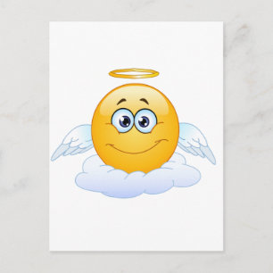 Carte Postale Repose en paix RIP Heaven Angel Emoji