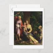 Carte Postale Repose sur le vol en Egypte, c.1515 (huile sur can (Devant / Derrière)