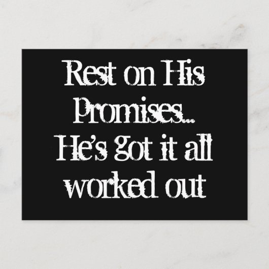 CARTE POSTALE "REPOSE SUR SES PROMESSES" (Devant)