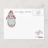 CARTE POSTALE "repose tes membres" bonhomme de nei (Dos)