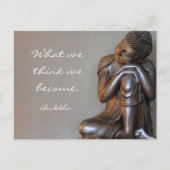 Carte Postale Reposer paisible Bouddha argent paroles de sagesse (Devant)