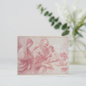 Carte Postale Reposez sur le vol vers l'Egypte (craie rouge sur (Debout devant)