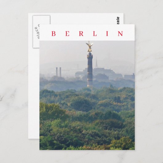 Carte postale représentant le Tiergarten de Berlin (Devant / Derrière)