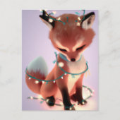 Carte postale représentant un bébé renard mignon a (Devant)