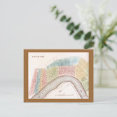 Carte postale représentant une carte antique de la (Debout devant)