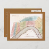 Carte postale représentant une carte antique de la (Devant / Derrière)