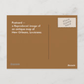 Carte postale représentant une carte antique de la (Dos)