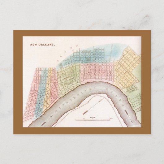 Carte postale représentant une carte antique de la (Devant)