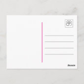 Carte postale représentant une fleur de cosmos ros (Dos)