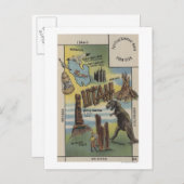 Carte Postale Représentation des sites à voir dans UtahUtah (Devant / Derrière)