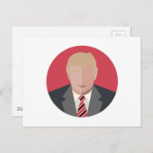 Carte Postale Représentation graphique de Donald Trump (Devant / Derrière)