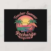 Carte Postale Reprise d'été de l'enseignant obligatoire École de (Devant)