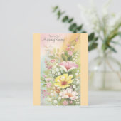 Carte Postale Reprise vintage Avec Fleurs (Debout devant)