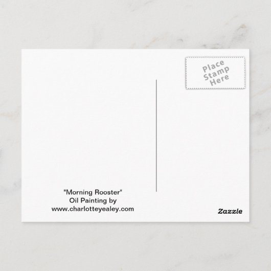 Carte postale Reproduction d'art du coq du matin (Dos)