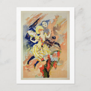 Carte Postale Reproduction d'une affiche pour un pantomime, 1891