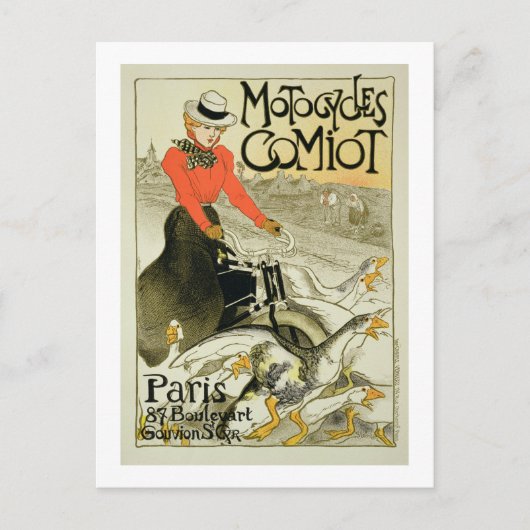 Carte Postale Reproduction d'une affiche publicitaire Comiot Mot (Devant)