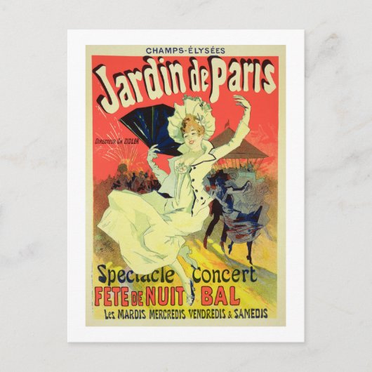 Carte Postale Reproduction d'une affiche publicitaire du 'Jardin (Devant)